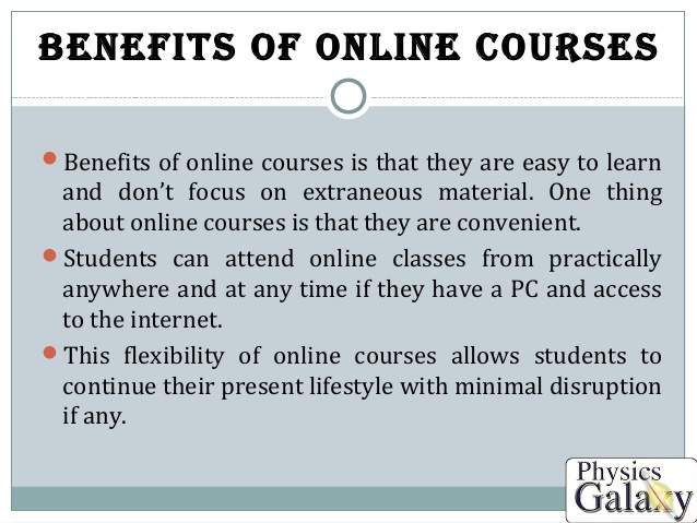 The advantages of online learning